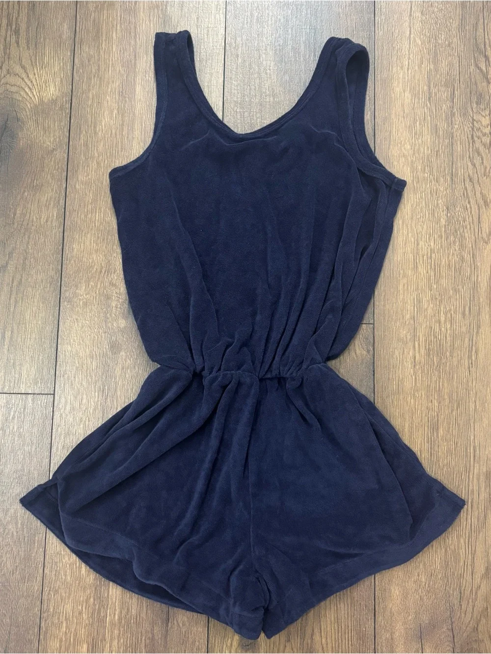 Gap Navy Terry Cloth Shorts Romper, Girls Size XXL